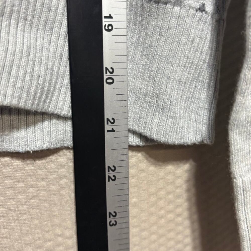 Banana Republic Grey Zig Zag Button Front Cardigan Sweater M Metallic Academia - Picture 7 of 8